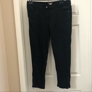 Women’s H&M + 18 Black Skinny Jeans Zipper Ankles